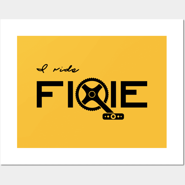 I ride fixie Wall Art by uglypaper
